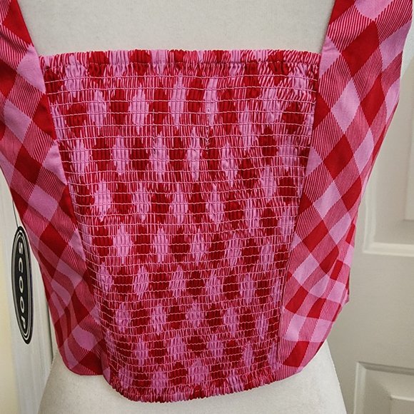 NWT Scoop Women's Square Neck Fitted Poplin Crop Top Size S - Picture 4 of 10